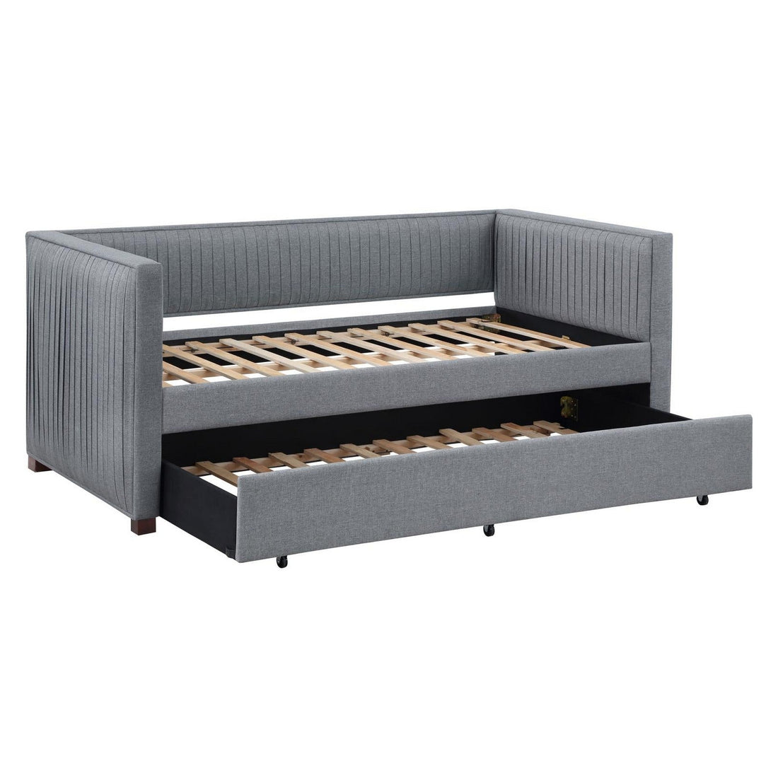Brodie Upholstered Twin Daybed with Trundle Grey 300554