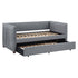 Brodie Upholstered Twin Daybed with Trundle Grey 300554