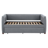 Brodie Upholstered Twin Daybed with Trundle Grey 300554