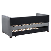 Brodie Upholstered Twin Daybed with Trundle Grey 300554