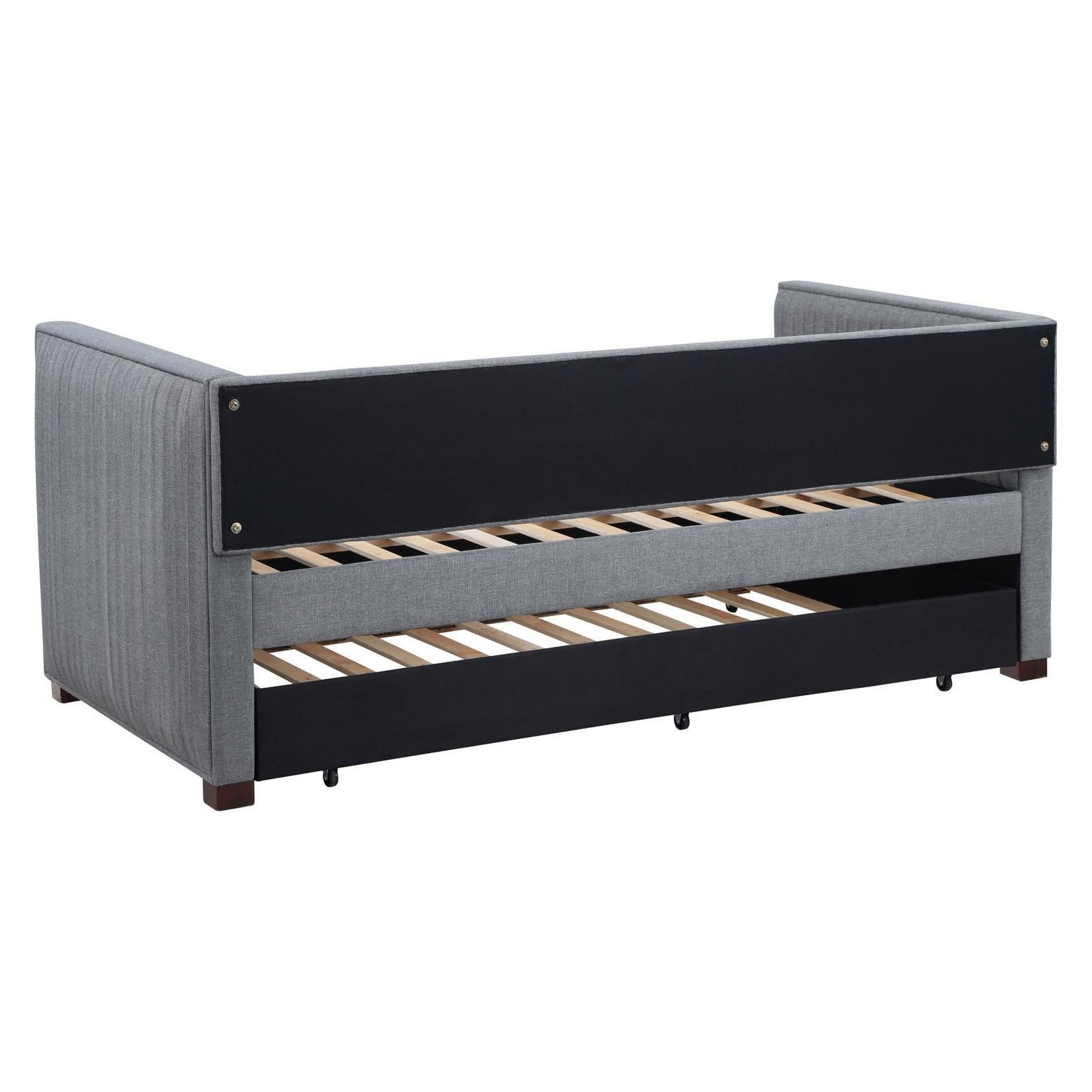 Brodie Upholstered Twin Daybed with Trundle Grey 300554