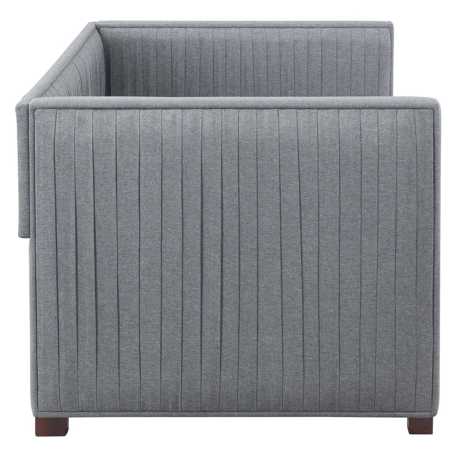 Brodie Upholstered Twin Daybed with Trundle Grey 300554
