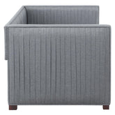 Brodie Upholstered Twin Daybed with Trundle Grey 300554