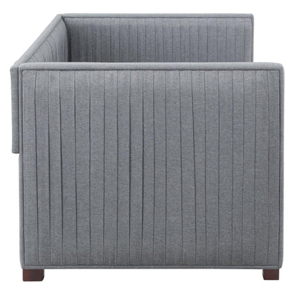 Brodie Upholstered Twin Daybed with Trundle Grey 300554