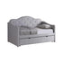 Elmore Upholstered Twin Daybed with Trundle Pearlescent Grey 300629