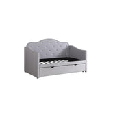 Elmore Upholstered Twin Daybed with Trundle Pearlescent Grey 300629