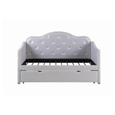 Elmore Upholstered Twin Daybed with Trundle Pearlescent Grey 300629