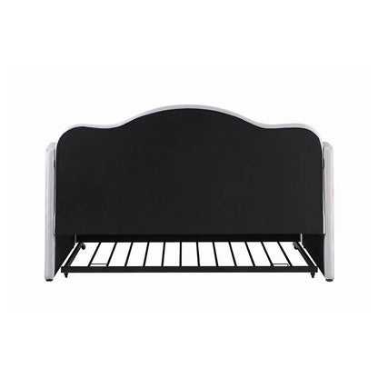 Elmore Upholstered Twin Daybed with Trundle Pearlescent Grey 300629