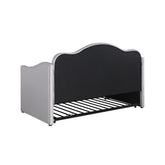 Elmore Upholstered Twin Daybed with Trundle Pearlescent Grey 300629