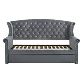 Scarlett Upholstered Tufted Twin Daybed with Trundle 300641
