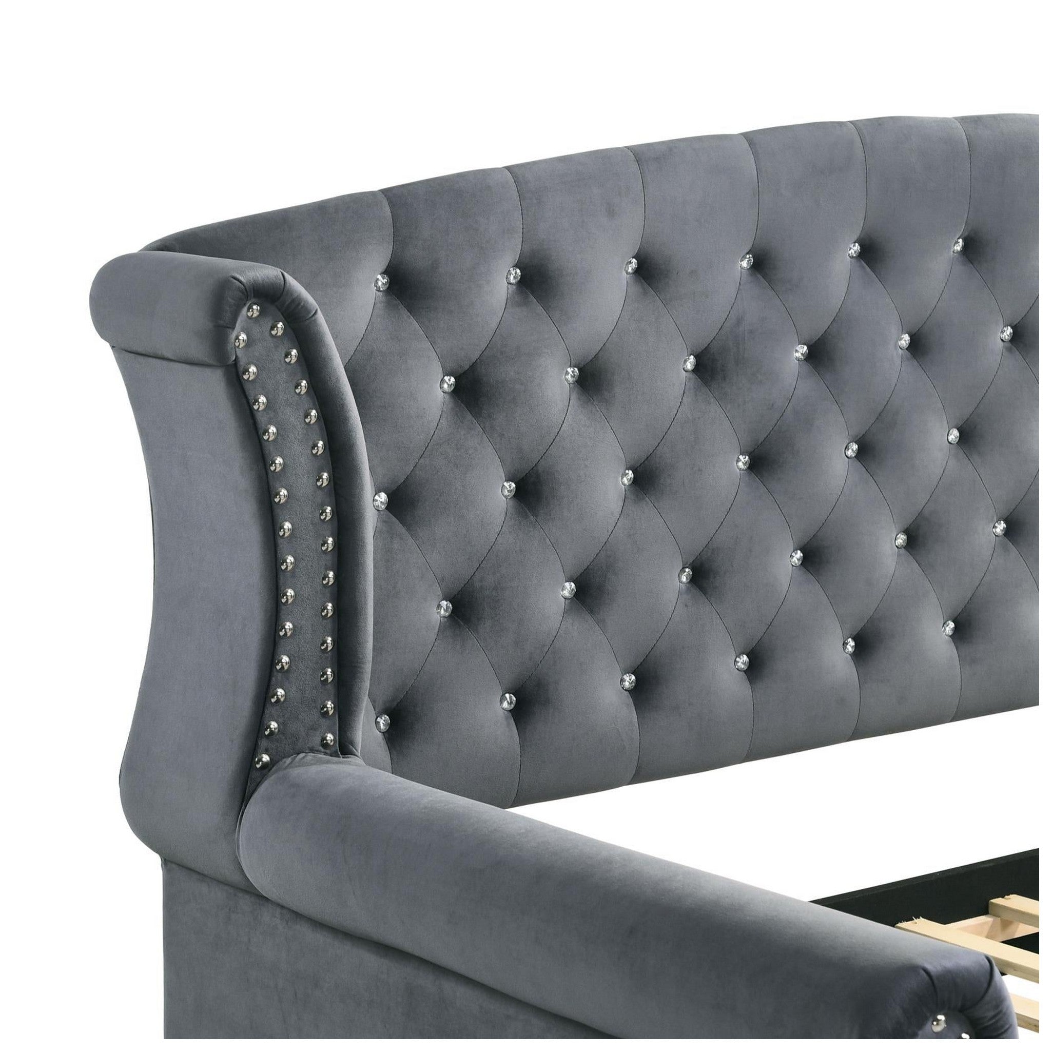 Scarlett Upholstered Tufted Twin Daybed with Trundle 300641