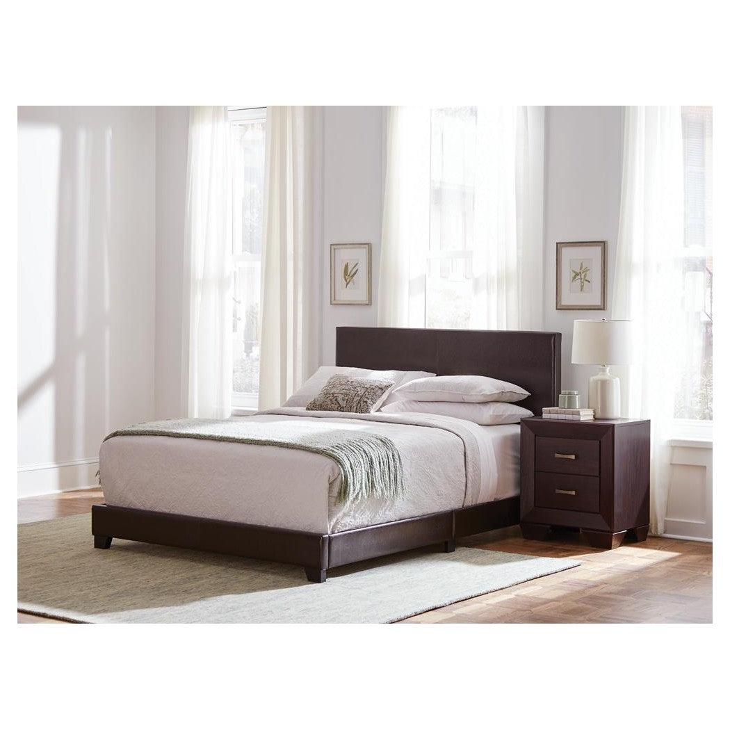 Dorian Upholstered Eastern King Bed Brown 300762KE