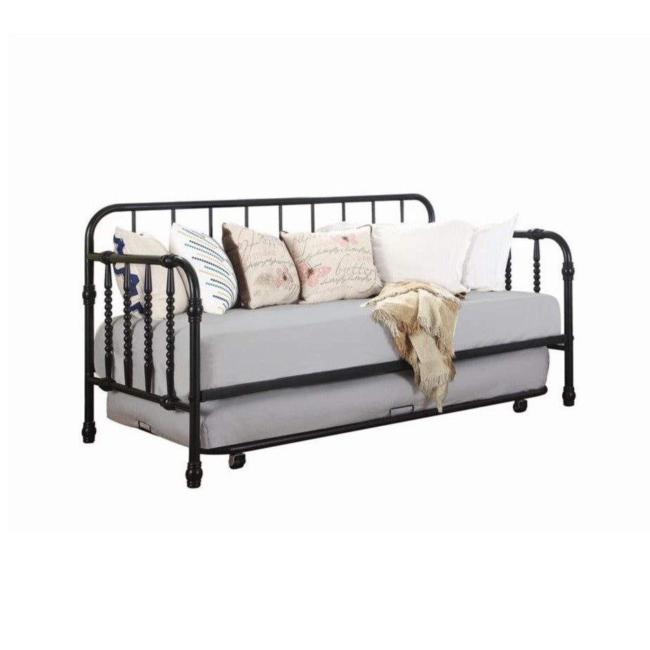 Marina Twin Metal Daybed with Trundle Black 300765