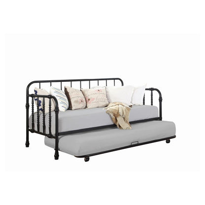 Marina Twin Metal Daybed with Trundle Black 300765