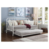 Marina Twin Metal Daybed with Trundle White 300766