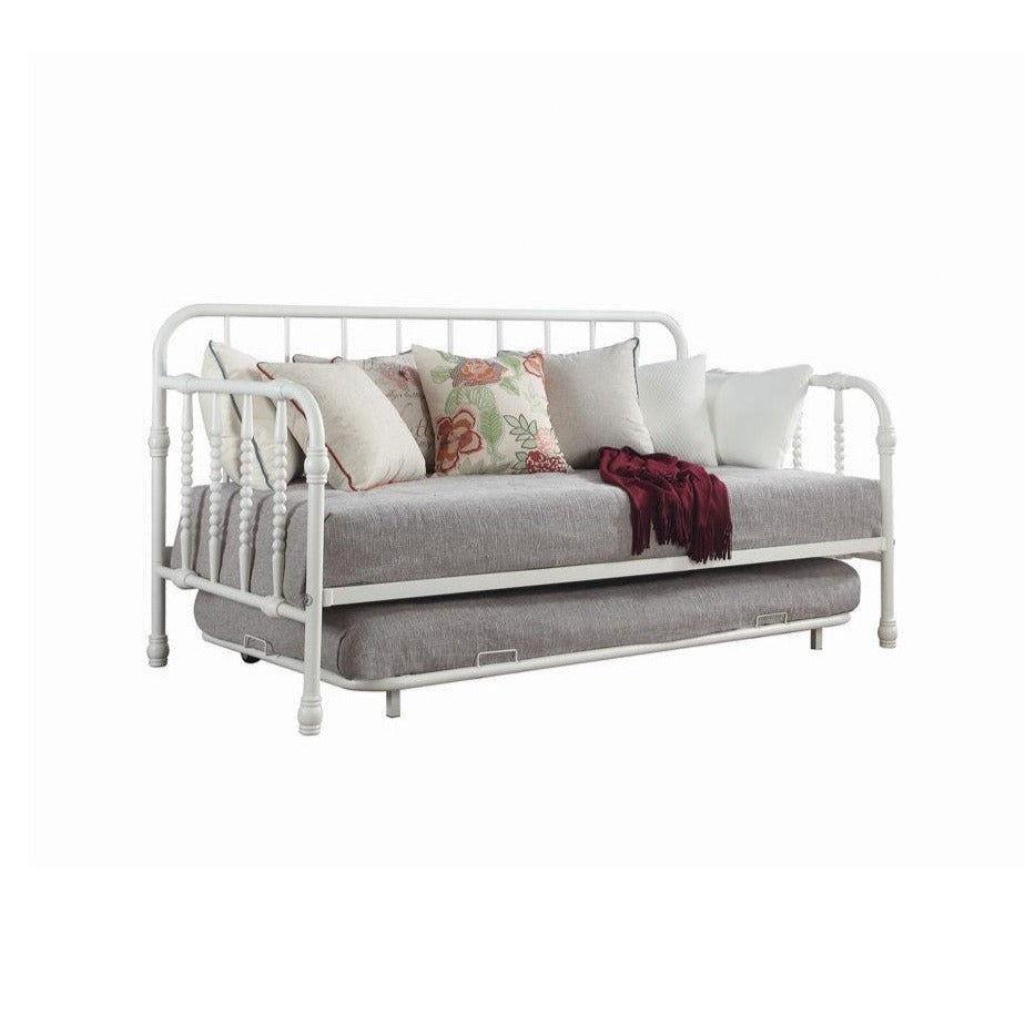 Marina Twin Metal Daybed with Trundle White 300766
