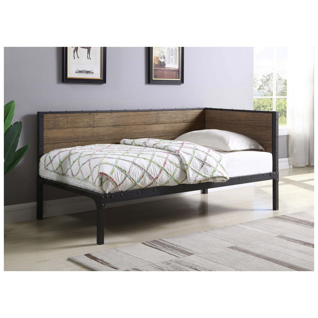 Getler Daybed Weathered Chestnut and Black 300836