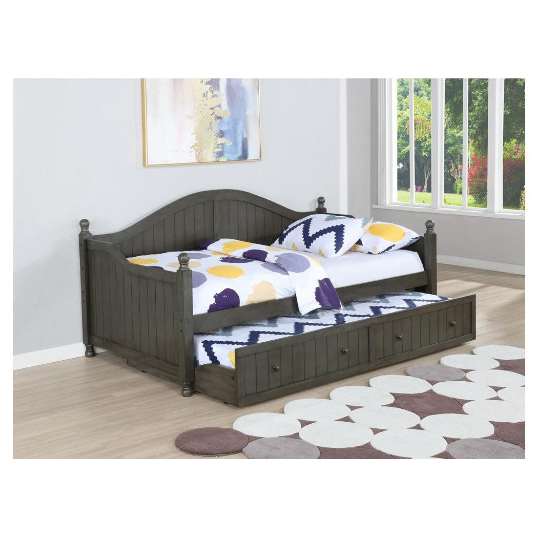 Julie Ann Twin Daybed with Trundle Warm Grey 301053