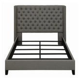Bancroft Demi-wing Upholstered Full Bed Grey 301405F