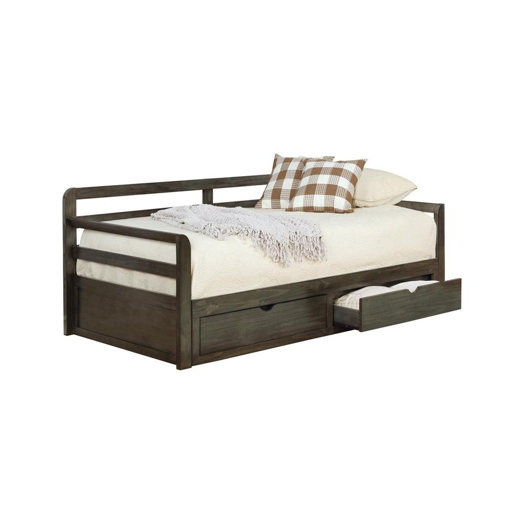 Sorrento 2-drawer Twin Daybed with Extension Trundle Grey 305706