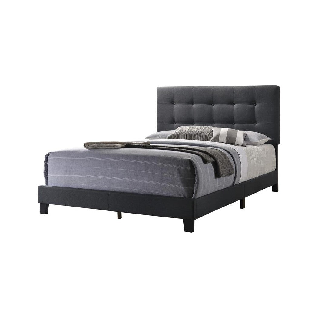 Mapes Tufted Upholstered Eastern King Bed Charcoal 305746KE