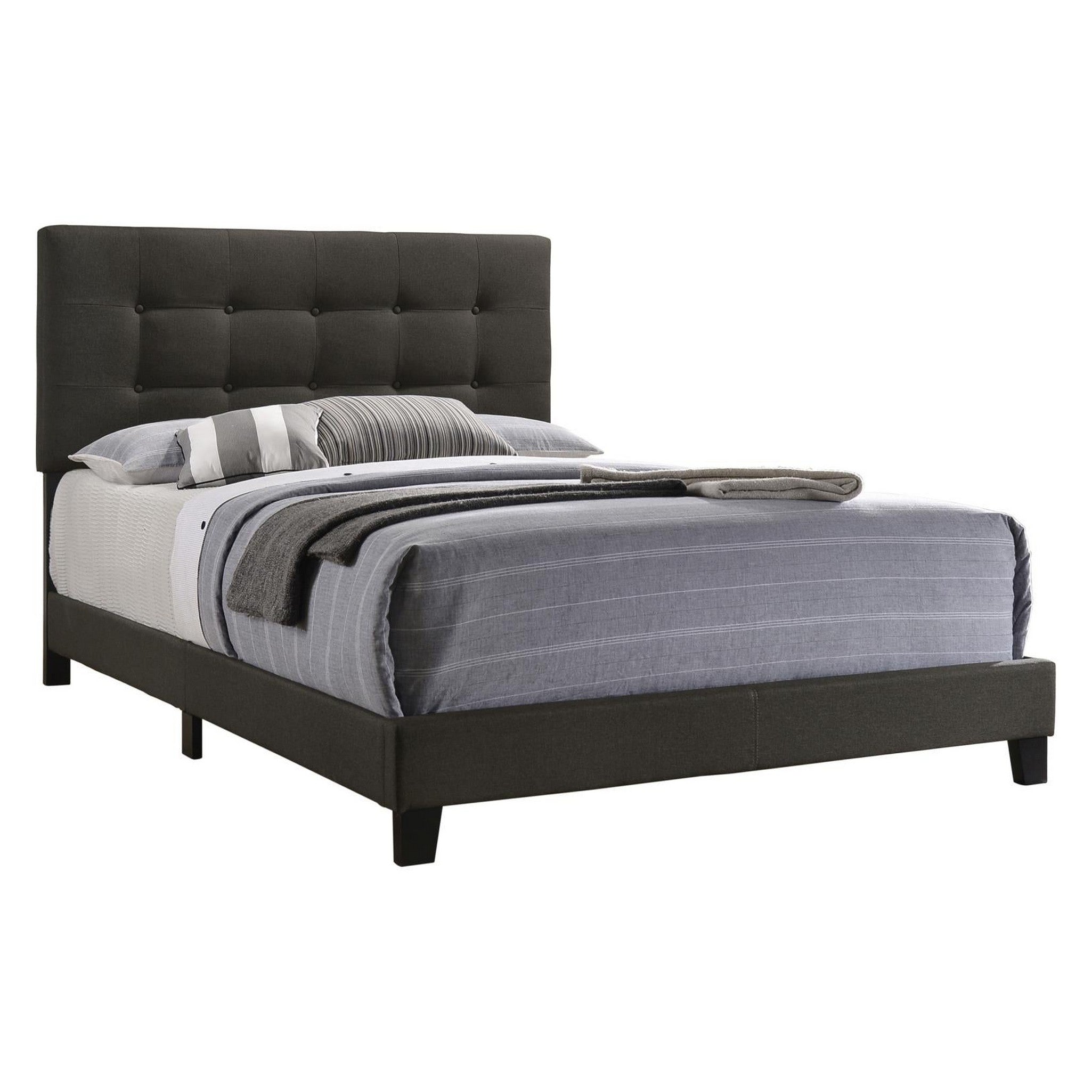 Mapes Tufted Upholstered Queen Bed Charcoal 305746Q