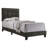 Mapes Tufted Upholstered Twin Bed Charcoal 305746T