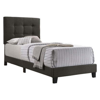 Mapes Tufted Upholstered Twin Bed Charcoal 305746T