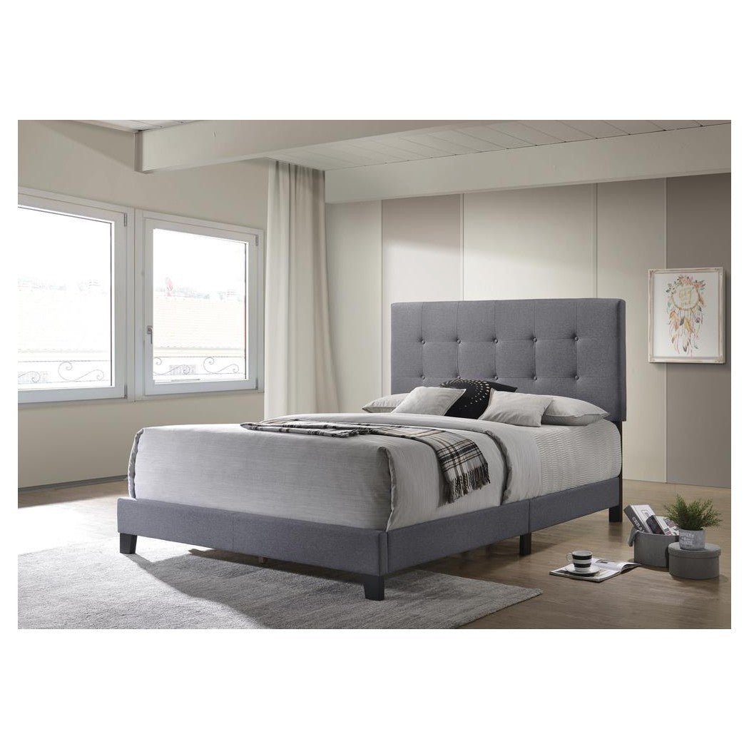 Mapes Tufted Upholstered Queen Bed Grey 305747Q