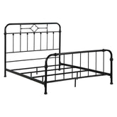 Packlan Eastern King Metal Panel Bed Matte Black 305946KE