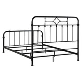 Packlan Eastern King Metal Panel Bed Matte Black 305946KE