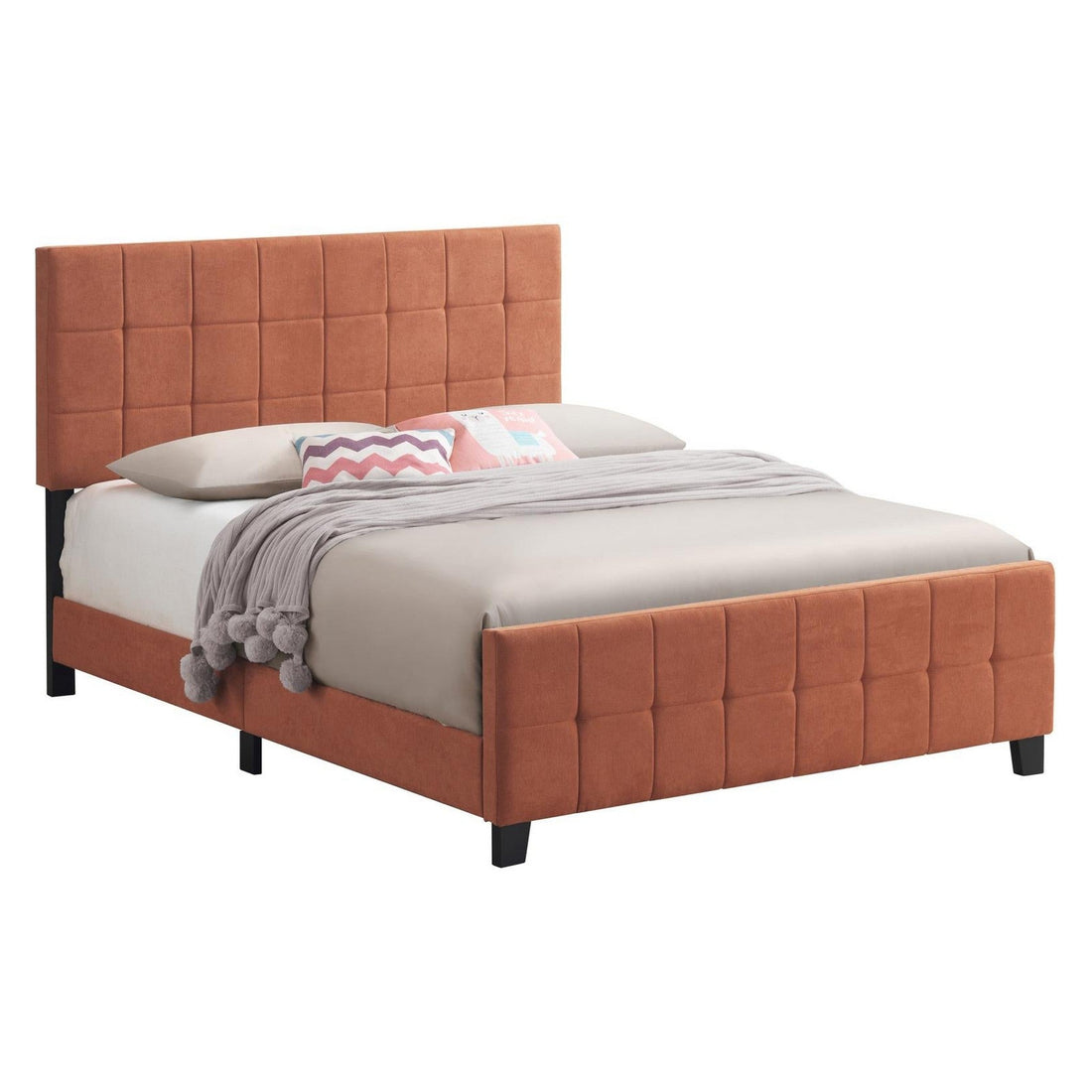 Fairfield Eastern King Upholstered Panel Bed Orange 305951KE