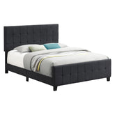 Fairfield Eastern King Upholstered Panel Bed Dark Grey 305953KE