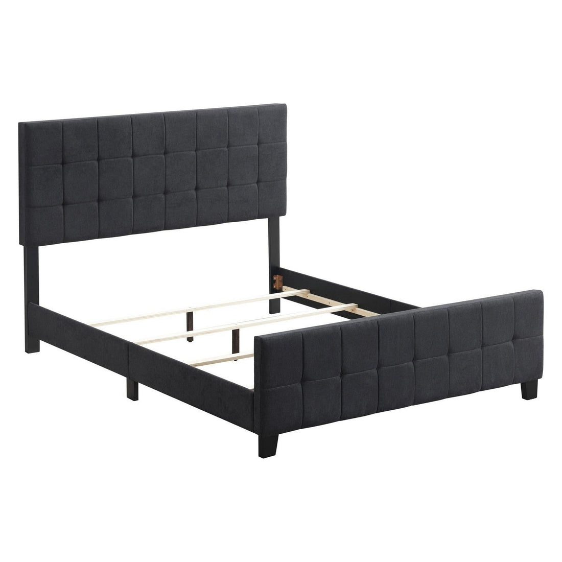 Fairfield Queen Upholstered Panel Bed Dark Grey 305953Q