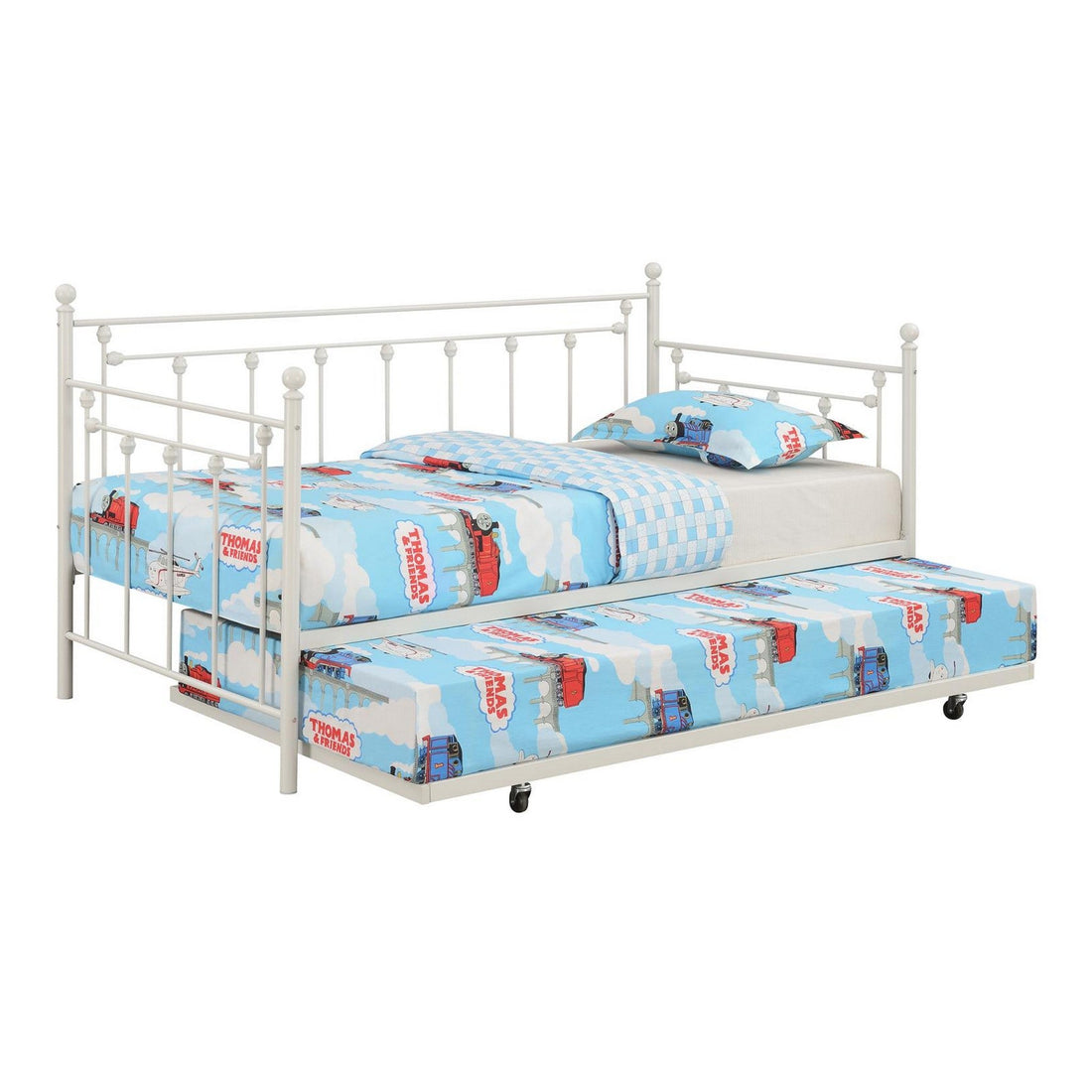 Nocus Spindle Metal Twin Daybed with Trundle 306055