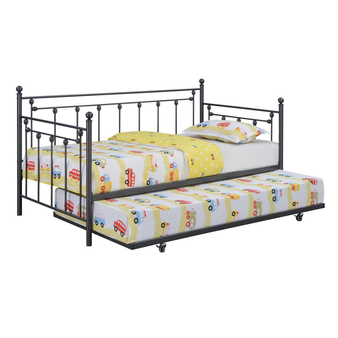 Nocus Spindle Metal Twin Daybed with Trundle 306057