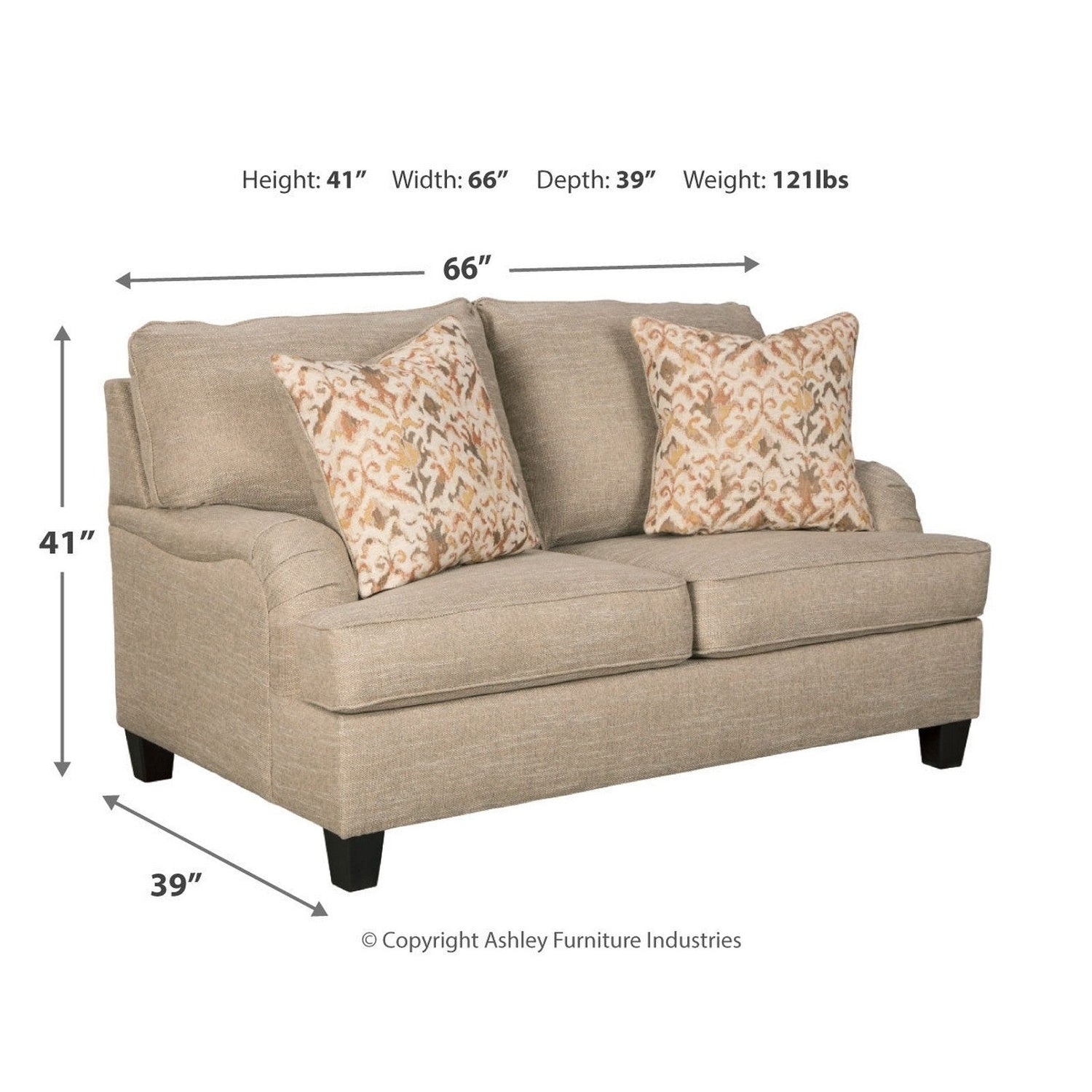 Almanza Loveseat Ash-3080335