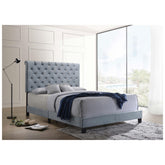 Warner Eastern King Upholstered Bed Slate Blue 310041KE