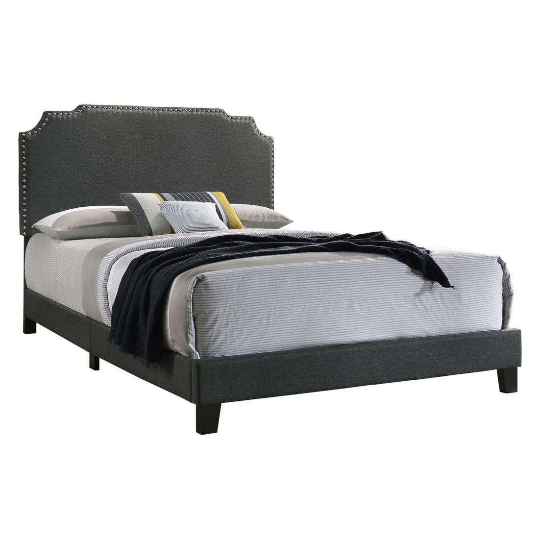 Tamarac Upholstered Nailhead Eastern King Bed Grey 310063KE