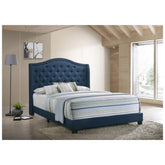 Sonoma Eastern King Camel Headboard with Nailhead Trim Bed Blue 310071KE