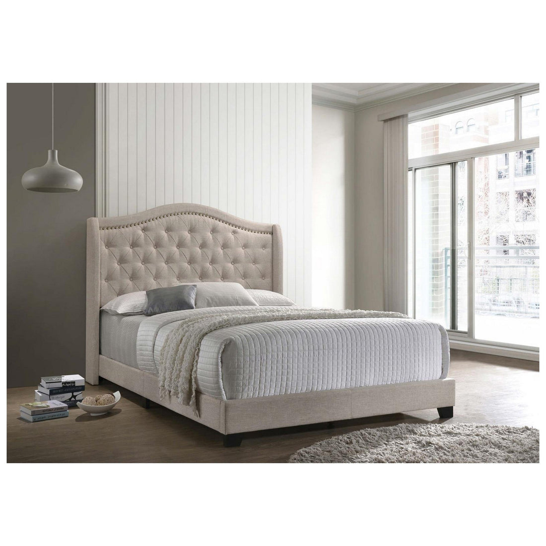 Sonoma Camel Back Queen Bed Beige 310073Q