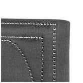 Bowfield Upholstered Bed with Nailhead Trim Charcoal 315900Q