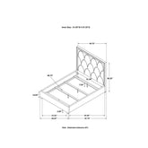 Bowfield Upholstered Bed with Nailhead Trim Charcoal 315900Q