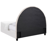 June Upholstered Arched Queen/Full Headboard Ivory 315926QF