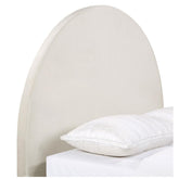 June Upholstered Arched Queen/Full Headboard Ivory 315926QF