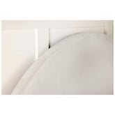 June Upholstered Arched Queen/Full Headboard Ivory 315926QF