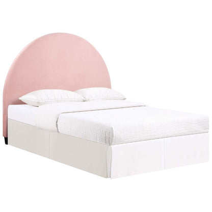 June Upholstered Arched Queen/Full Headboard Blush 315927QF
