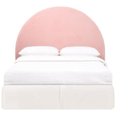 June Upholstered Arched Queen/Full Headboard Blush 315927QF