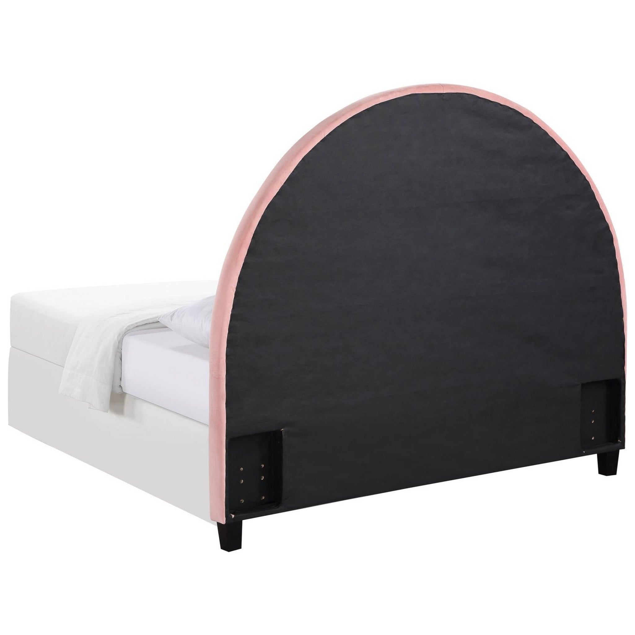 June Upholstered Arched Queen/Full Headboard Blush 315927QF