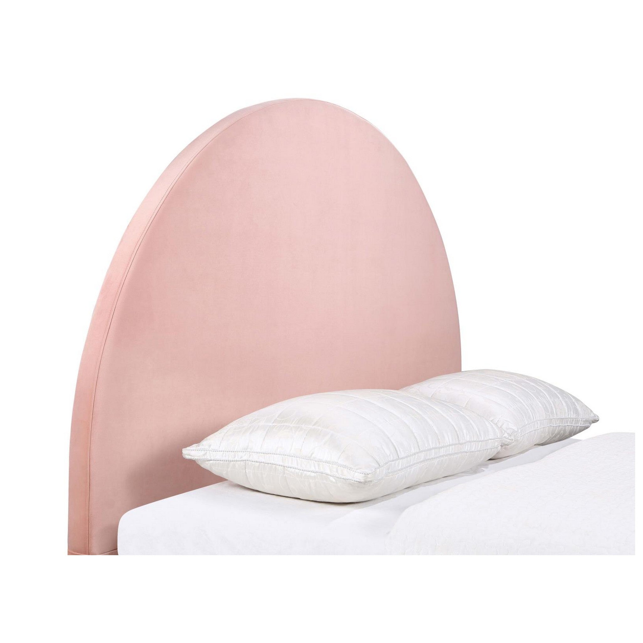 June Upholstered Arched Queen/Full Headboard Blush 315927QF